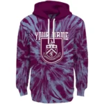 Custom Burnley Tie Dye Pattern Burgundy Hoodie Best Selling