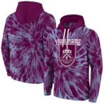 Custom Burnley Tie Dye Pattern Burgundy Hoodie Best Selling