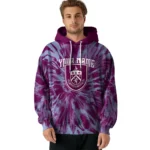 Custom Burnley Tie Dye Pattern Burgundy Hoodie Best Selling