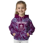 Custom Burnley Tie Dye Pattern Burgundy Hoodie Best Selling