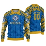 Custom Chelsea Chevron Pattern Royal Blue Sweater Best Selling