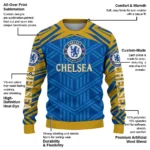 Custom Chelsea Chevron Pattern Royal Blue Sweater Best Selling