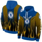 Custom Chelsea Flame Design Royal Blue Hoodie Best Selling