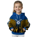 Custom Chelsea Flame Design Royal Blue Hoodie Best Selling