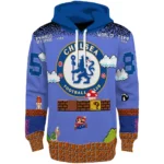 Custom Chelsea Mario Blue Black Hoodie Best Selling