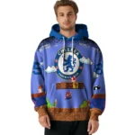 Custom Chelsea Mario Blue Black Hoodie Best Selling
