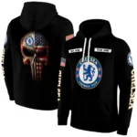 Custom Chelsea Punisher Skull Black Hoodie Best Selling