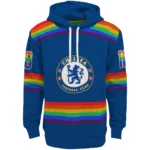 Custom Chelsea Rainbow Stripes Royal Blue Hoodie Best Selling
