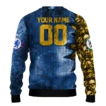 Custom Chelsea Skull Collage Royal Blue Sweater Best Selling