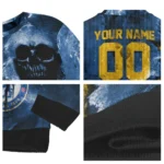 Custom Chelsea Skull Collage Royal Blue Sweater Best Selling