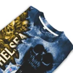 Custom Chelsea Skull Collage Royal Blue Sweater Best Selling