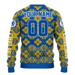Custom Chelsea Snowflake Matrix Royal Blue Sweater Best Selling