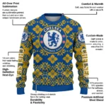 Custom Chelsea Snowflake Matrix Royal Blue Sweater Best Selling