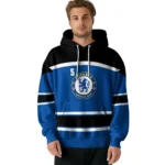 Custom Chelsea Striped Pattern Royal Blue Hoodie Best Selling