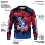 Custom Crystal Palace Burst Swirl Blue Sweater Best Selling
