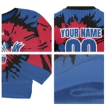 Custom Crystal Palace Burst Swirl Blue Sweater Best Selling