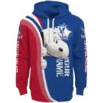Custom Crystal Palace Peeking Snoopy Blue Hoodie Best Selling