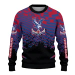 Custom Crystal Palace Pixel Flow Blue Black Sweater Best Selling