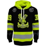 Custom Crystal Palace Safety Motif Black Neon Green Hoodie Best Selling