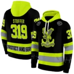 Custom Crystal Palace Safety Motif Black Neon Green Hoodie Best Selling