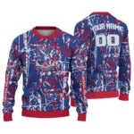 Custom Crystal Palace Streak Overlay Blue Sweater Best Selling