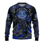 Custom Everton Antlers Pattern Royal Blue Black Sweater Best Selling