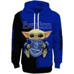 Custom Everton Baby Yoda Royal Blue Black Hoodie Best Selling