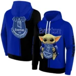 Custom Everton Baby Yoda Royal Blue Black Hoodie Best Selling