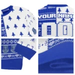 Custom Everton Christmastree Bands White Sweater Best Selling
