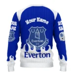 Custom Everton Flame Border Royal Blue Sweater Best Selling