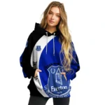Custom Everton Minimalist Design Royal Blue Black Hoodie Best Selling