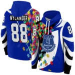 Custom Everton Puzzle Pieces Royal Blue Hoodie Best Selling