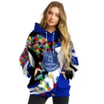 Custom Everton Puzzle Pieces Royal Blue Hoodie Best Selling