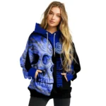 Custom Everton Skull Motif Royal Blue Black Hoodie Best Selling