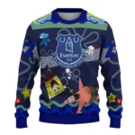 Custom Everton Spongebob Designs Blue Sweater Best Selling
