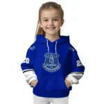 Custom Everton Striped Sleeves Royal Blue Hoodie Best Selling