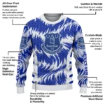 Custom Everton Swirl Flow Royal Blue Sweater Best Selling