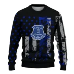 Custom Everton Vintage Usa Flag Black Sweater Best Selling