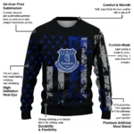 Custom Everton Vintage Usa Flag Black Sweater Best Selling