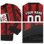 Custom Fulham Chevron Rows Black Sweater Best Selling