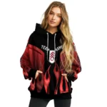 Custom Fulham Flame Design Black Hoodie Best Selling