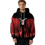 Custom Fulham Flame Design Black Hoodie Best Selling