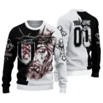 Custom Fulham Jesus Tears Black White Sweater Best Selling