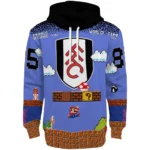 Custom Fulham Mario Blue Black Hoodie Best Selling