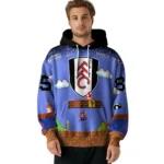 Custom Fulham Mario Blue Black Hoodie Best Selling