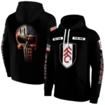 Custom Fulham Punisher Skull Black Hoodie Best Selling