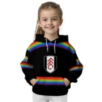 Custom Fulham Rainbow Stripes Black Hoodie Best Selling