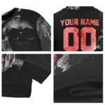 Custom Fulham Skull Collage Black Sweater Best Selling