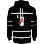 Custom Fulham Striped Pattern Black Hoodie Best Selling