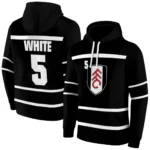 Custom Fulham Striped Pattern Black Hoodie Best Selling